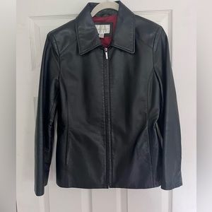 Genuine black leather jacket